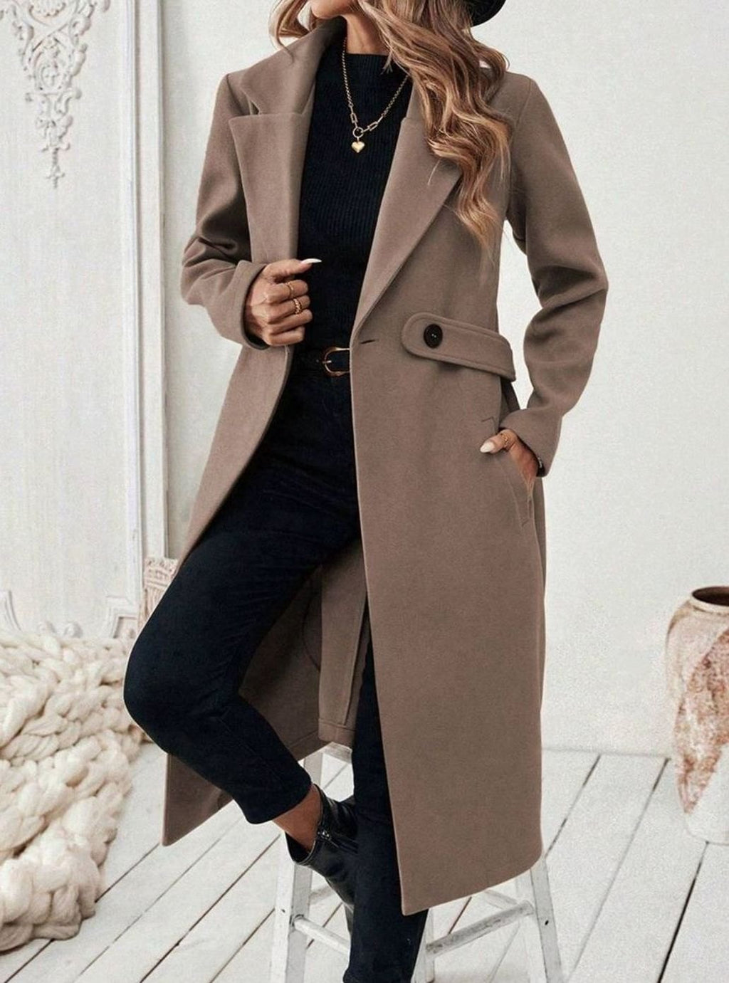Women's Belted Longline Coat - view 7
