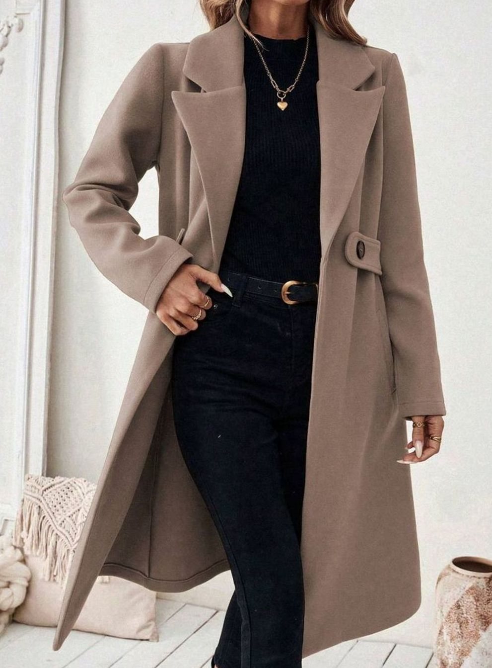 Women's Belted Longline Coat - view 9