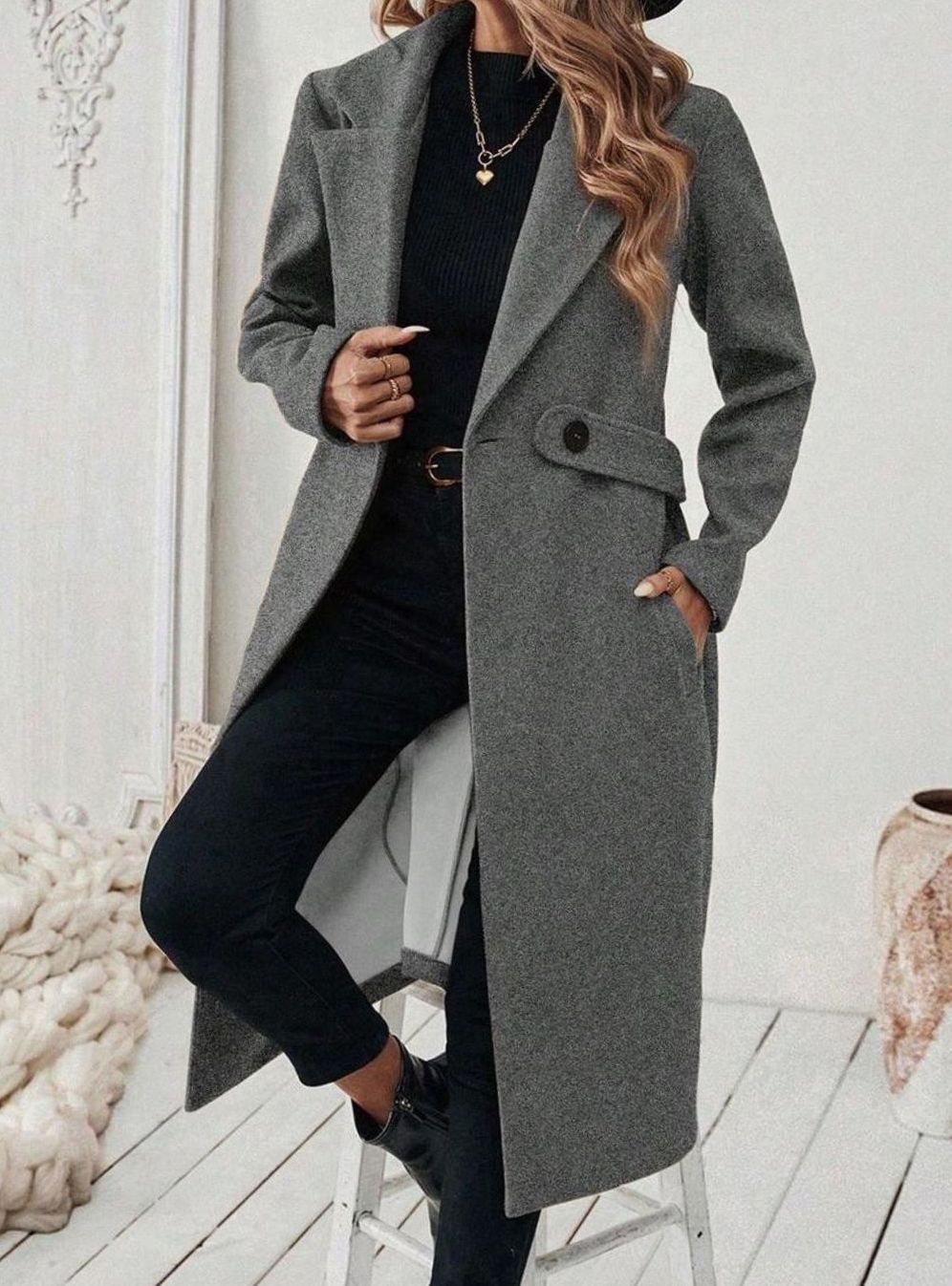 Women's Belted Longline Coat - view 10