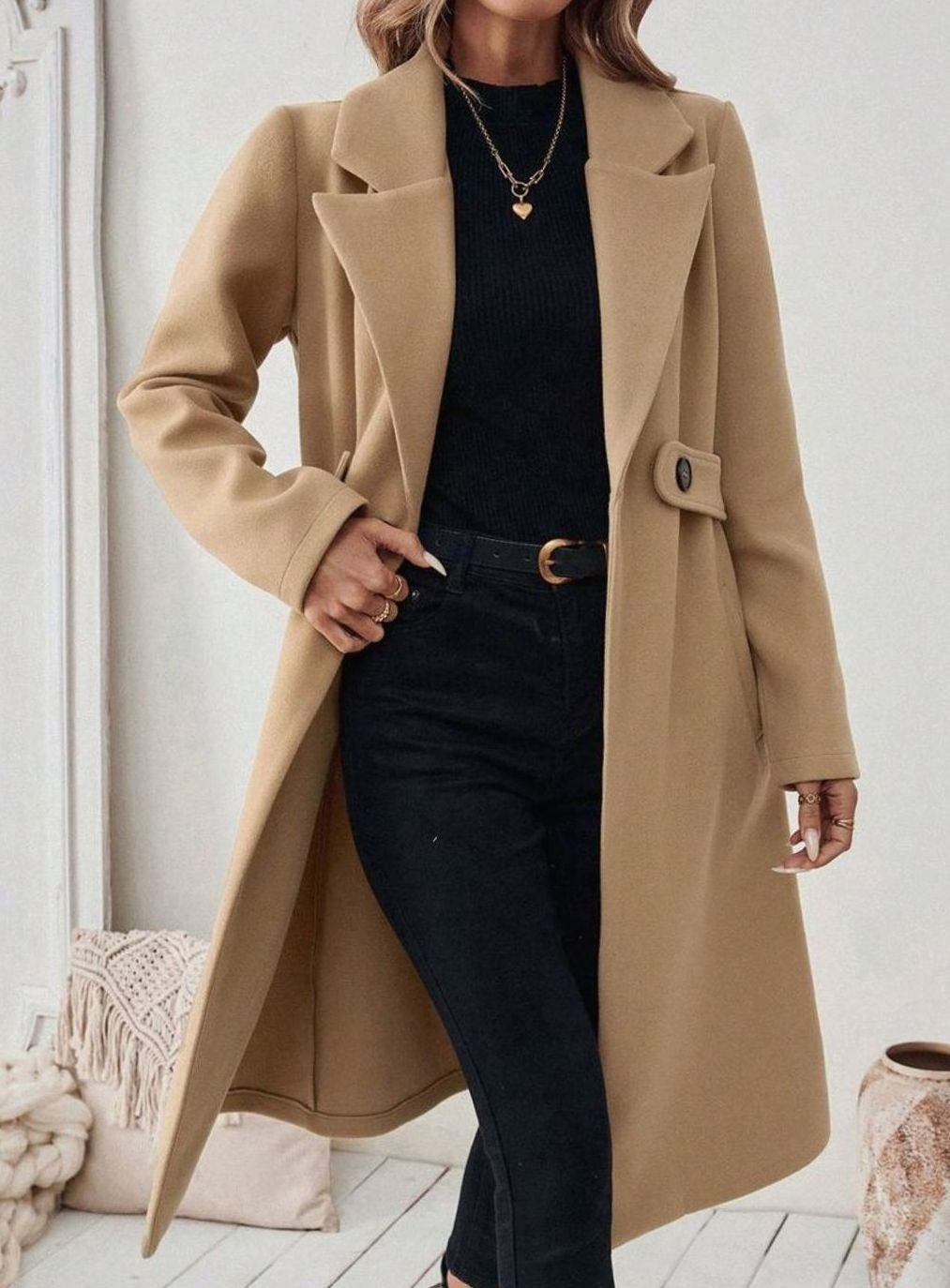 Women's Belted Longline Coat - view 3
