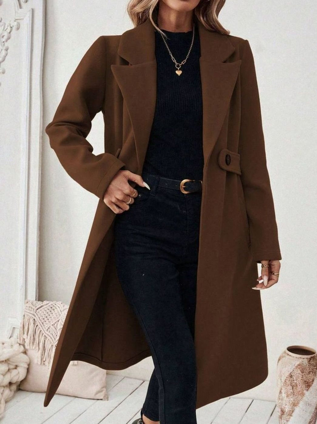Women's Belted Longline Coat - view 6