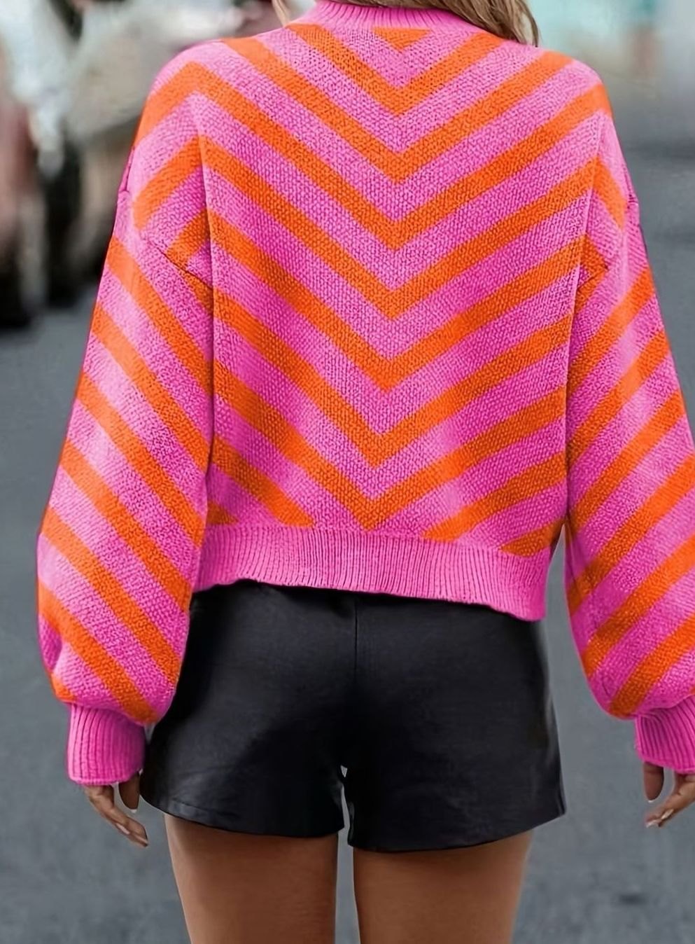 Women's Chevron Stripe Sweater - view 1
