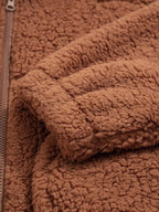 Women's Oversized Hooded Teddy Jacket in Brown - view 5