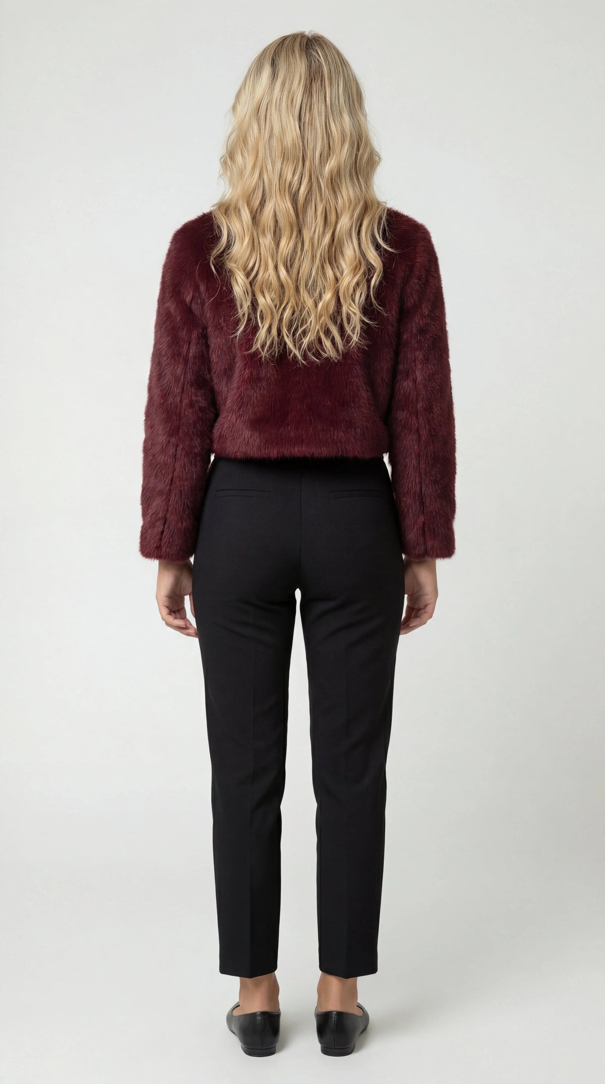 Women's Cropped Faux Fur Jacket - view 2