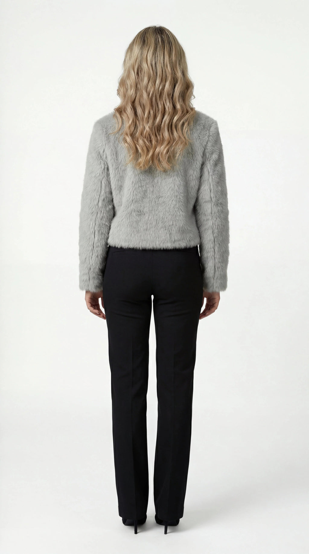 Women's Cropped Faux Fur Jacket - view 4