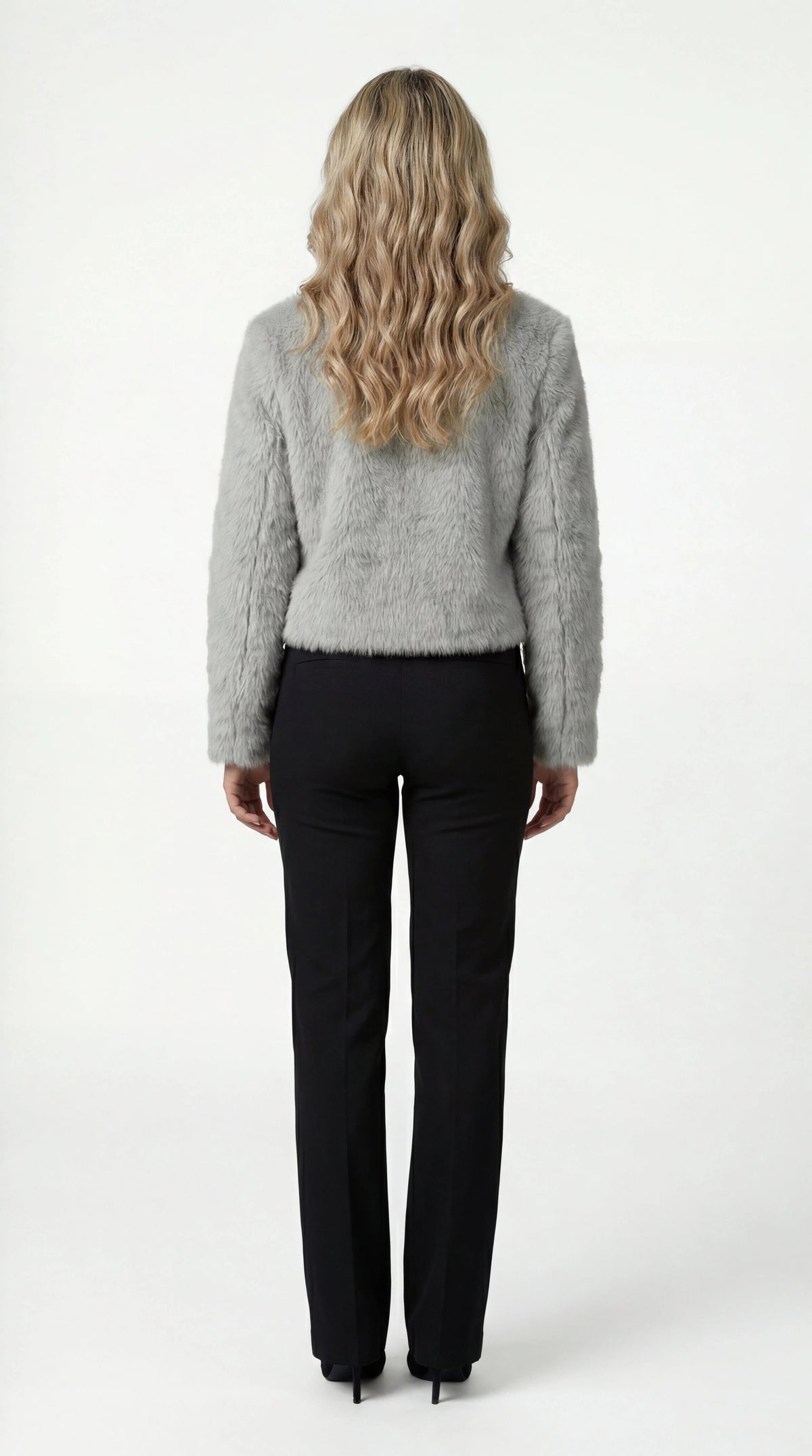 Women's Cropped Faux Fur Jacket - view 4