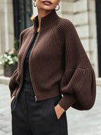 Women's Cropped Zip Cardigan - view 3
