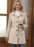 Women's Fitted Coat in Beige