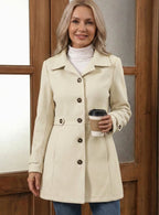 Women's Fitted Coat in Light Yellow