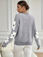 Women's Crew Neck Sweater in Gray