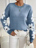 Women's Crew Neck Sweater in Blue