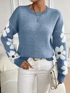 Women's Crew Neck Sweater in Blue