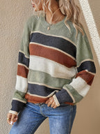 Women's Oversized Striped Sweater - view 3