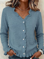Women's Button Cardigan in Blue