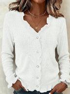 Women's Button Cardigan in White
