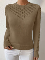 Women's Crew Neck Sweater in Olive