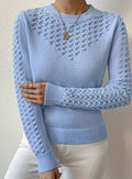 Women's Crew Neck Sweater in Light Blue